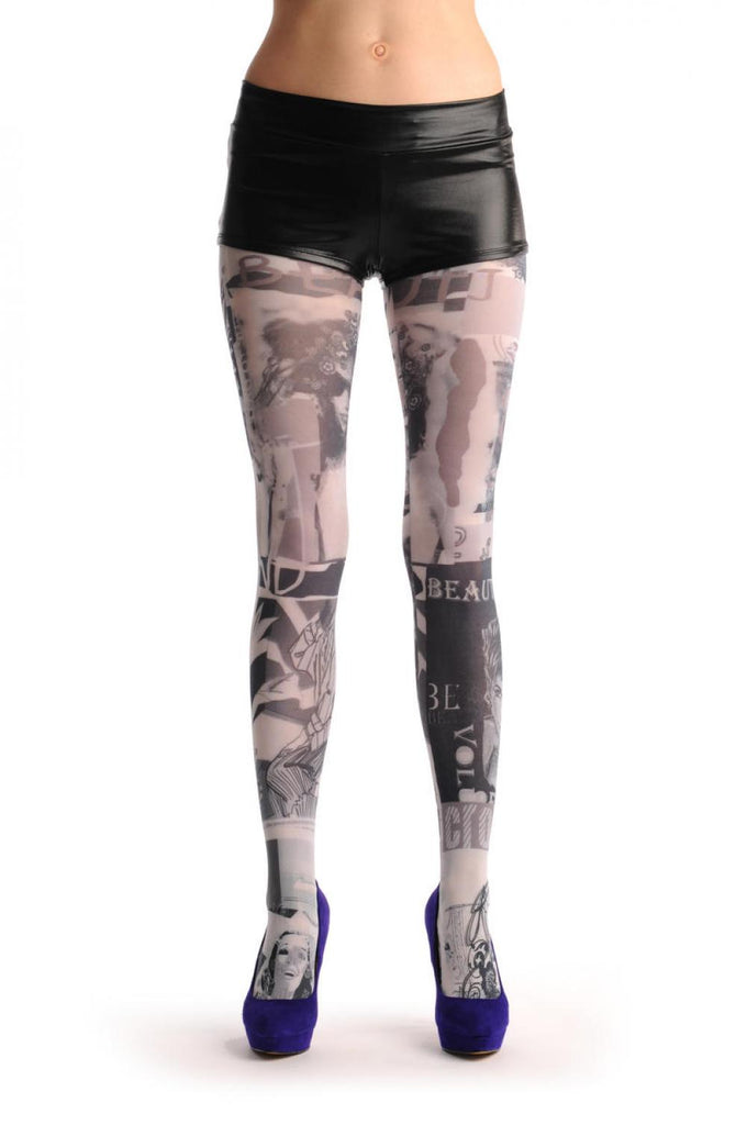 liss kiss Black & White Cinema Memories - Tights
