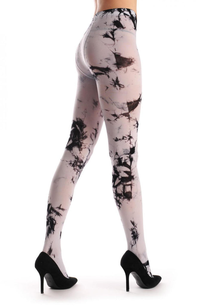 Liss Kiss Black & White Colour Splash (Tie Dye) - Tights
