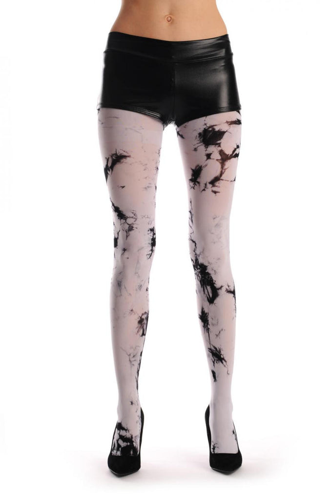 liss kiss Black & White Colour Splash (Tie Dye) - Tights
