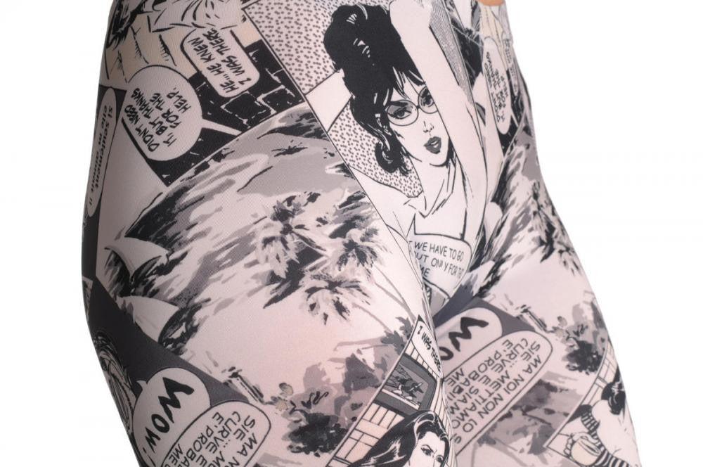 Liss Kiss Black & White Comics Episode - Leggings