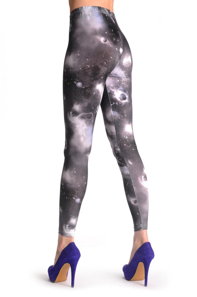 Liss Kiss Black & White Galaxy - Leggings