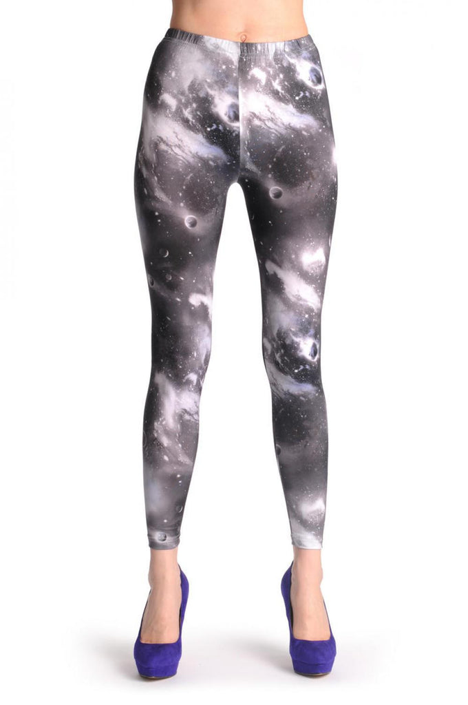 Liss Kiss Black & White Galaxy - Leggings
