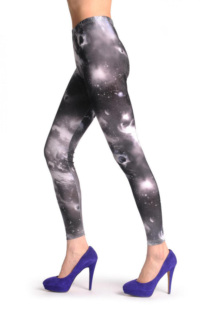 Liss Kiss Black & White Galaxy - Leggings