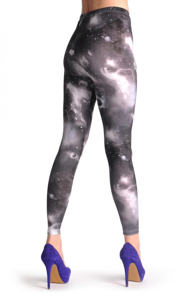 Liss Kiss Black & White Galaxy - Leggings