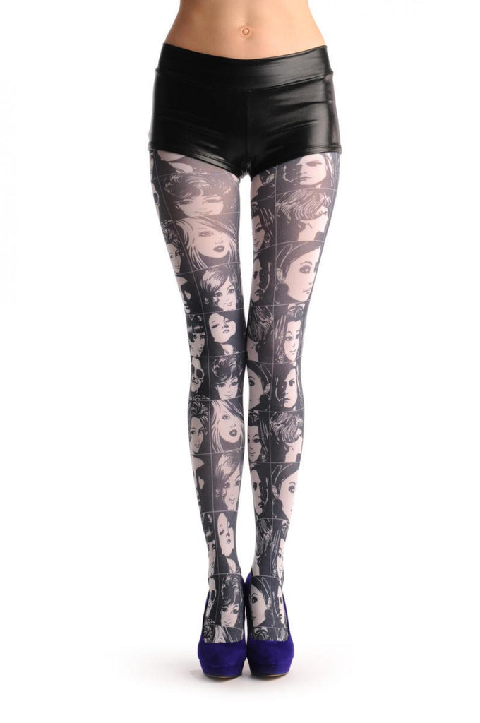Liss Kiss Black & White Girls Portraits - Tights