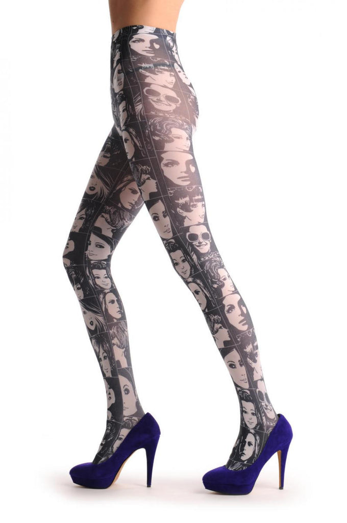 Liss Kiss Black & White Girls Portraits - Tights