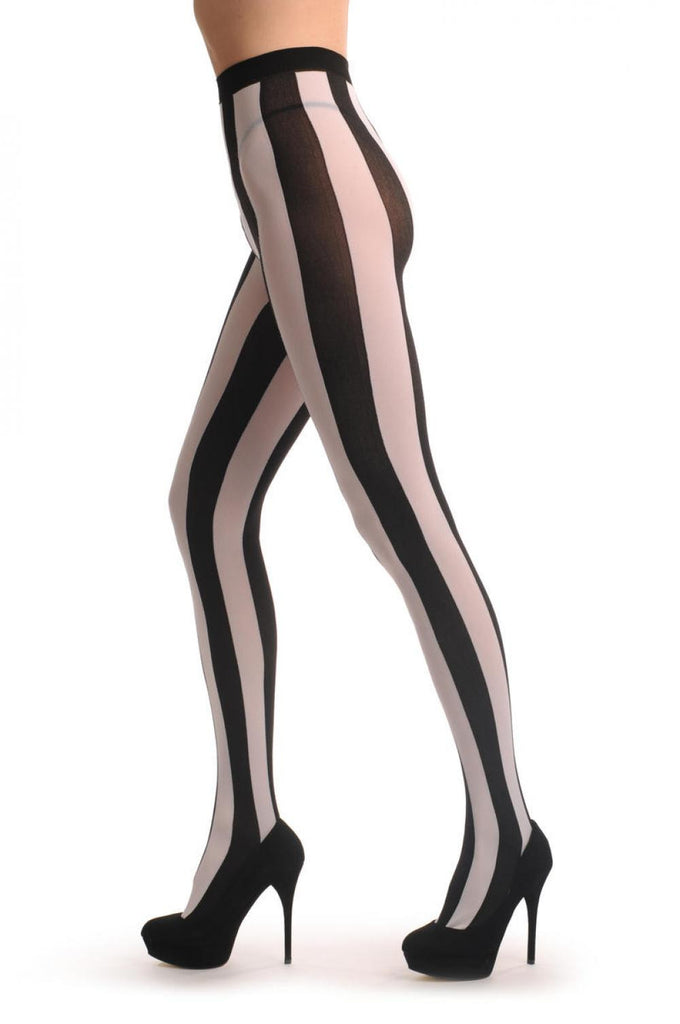 liss kiss Black & White Stripes - Tights