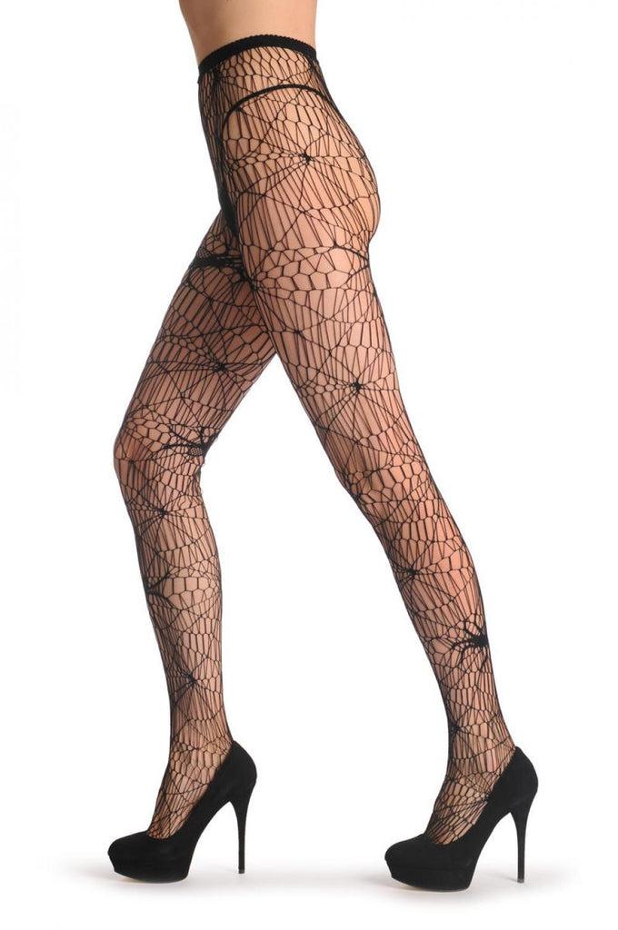 Liss Kiss Black Widow Spiders Net (Halloween) - Tights