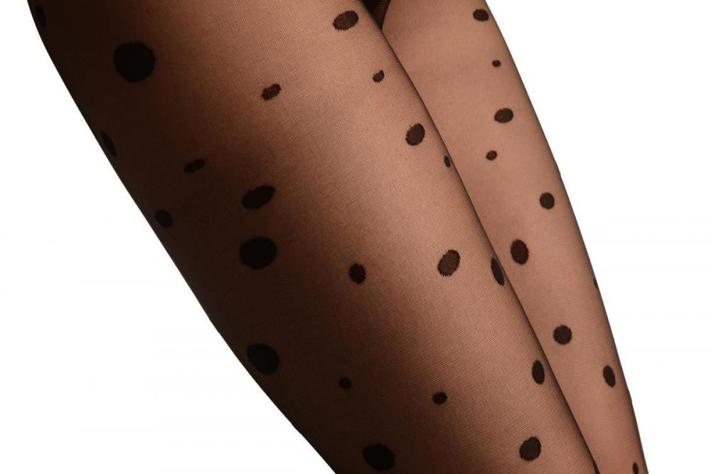 Liss Kiss Black With All Sizes Dots - Tights