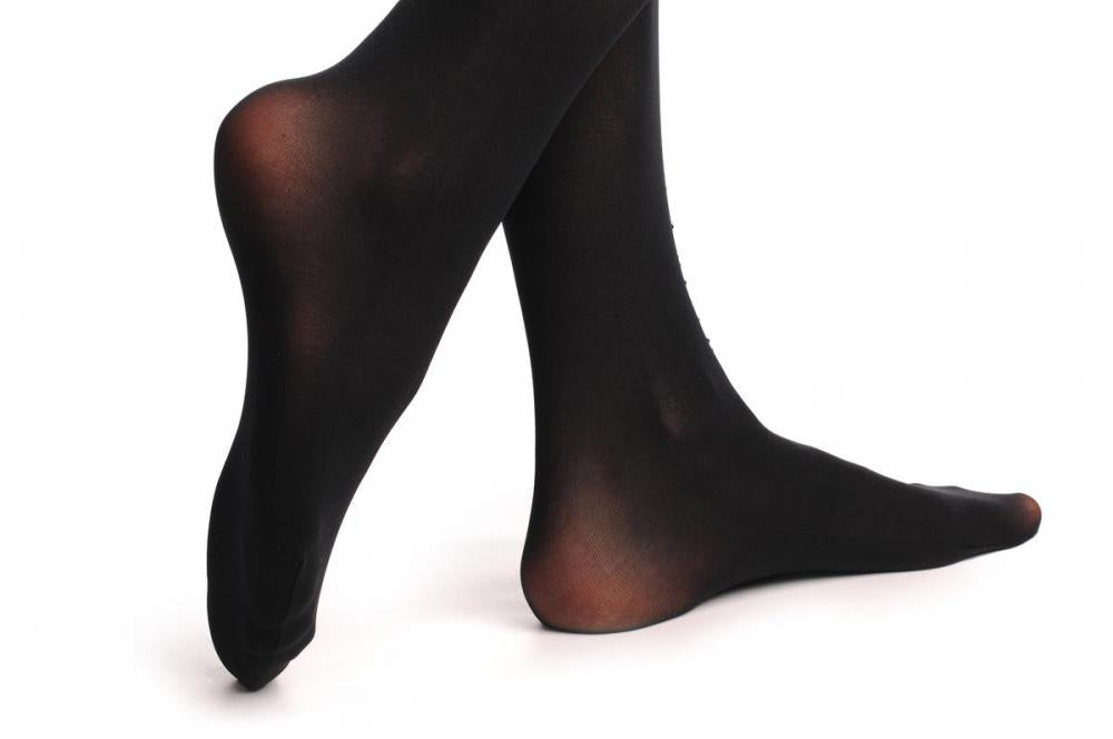 Liss Kiss Black With Black & White Crystals - Tights