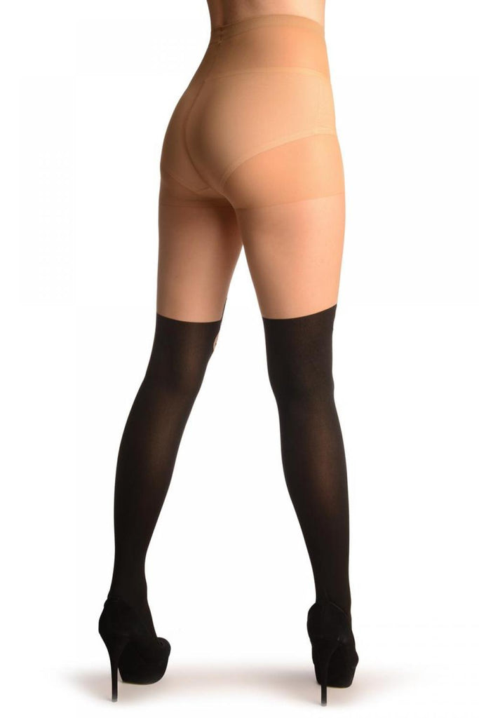 Liss Kiss Black With Bulldog Over The Knee - Tights