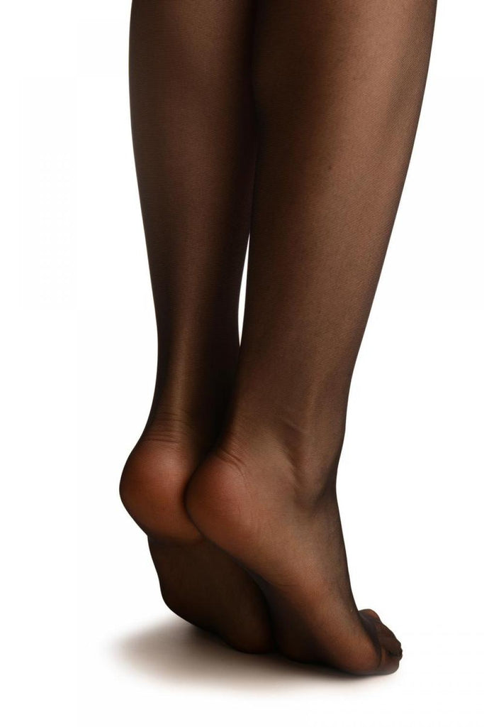 Liss Kiss Black With Floral Garter - Tights