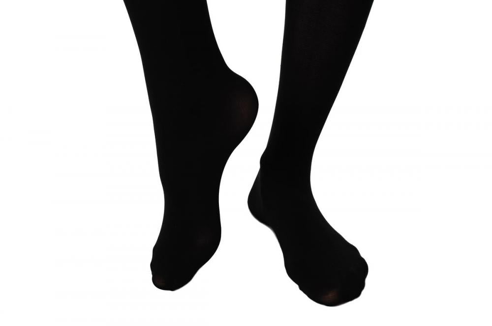 Liss Kiss Black With Lace Silicon Garter - Hold Ups