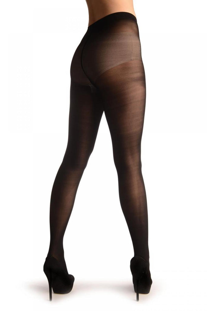 Liss Kiss Black With Real White Buttons - Tights