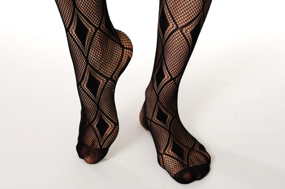 Liss Kiss Black With Rectangles - Tights