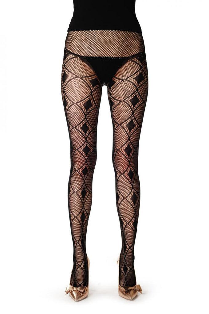 Liss Kiss Black With Rectangles - Tights