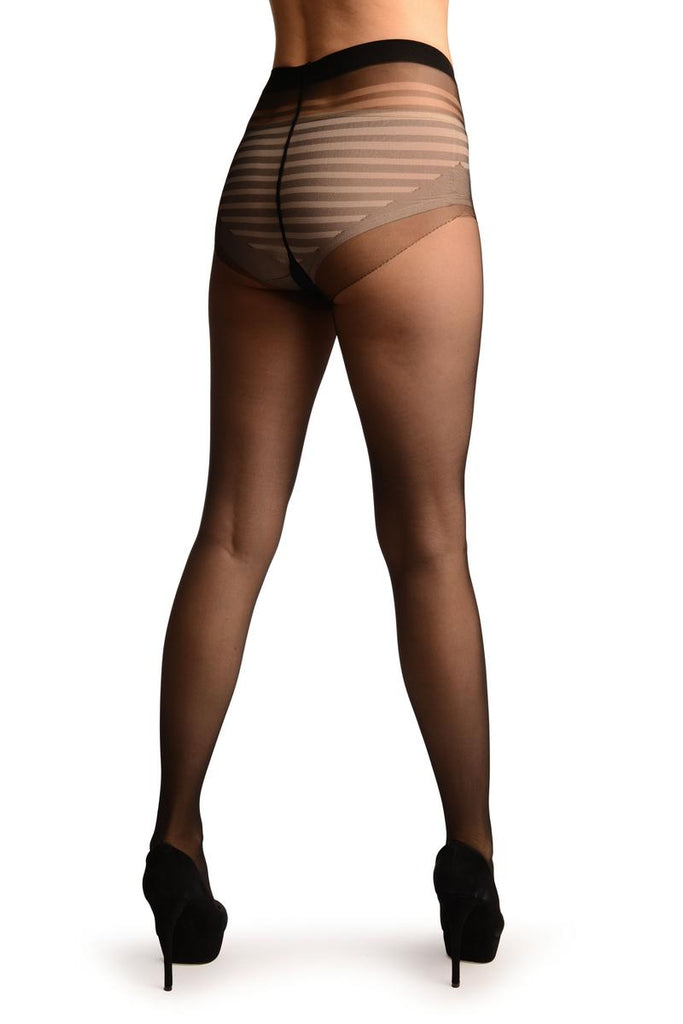 Liss Kiss Black With Striped Top Tights - Tights