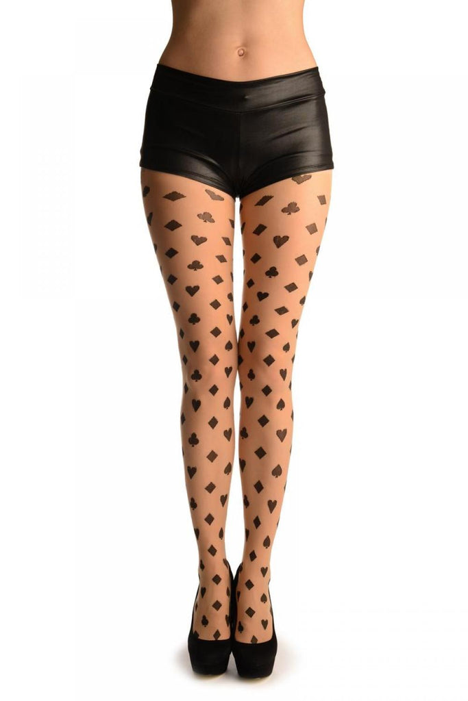 liss kiss Black Woven Playing Suit On Nude - Tights