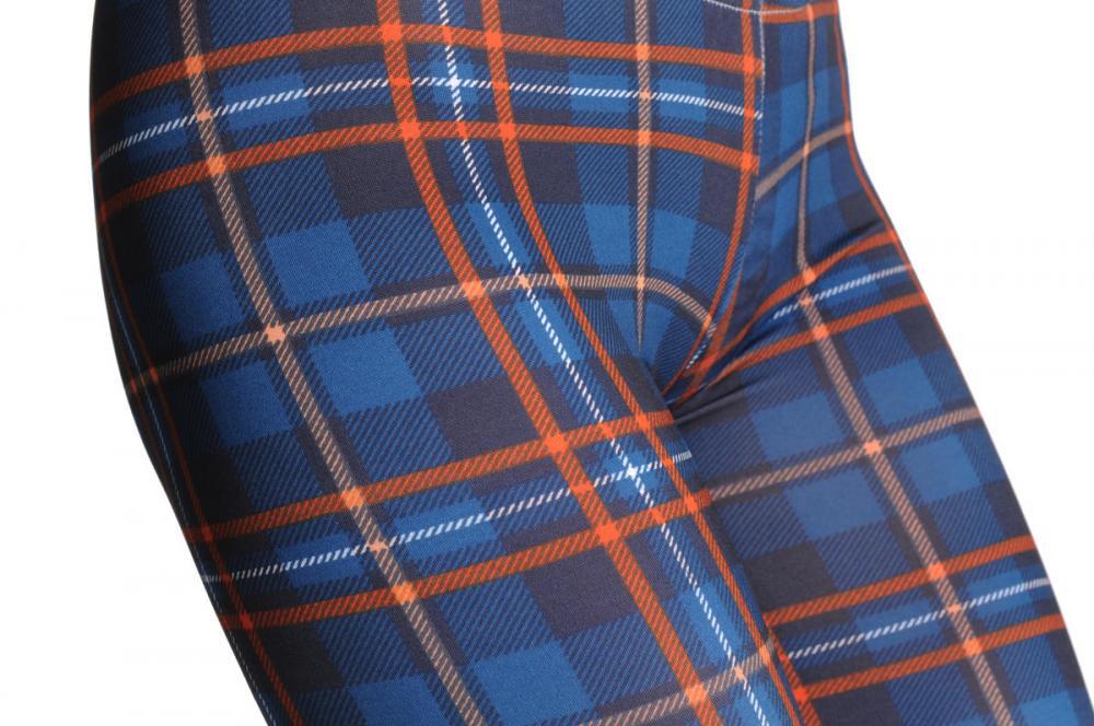 Liss Kiss Blue Checkered Tartar - Leggings