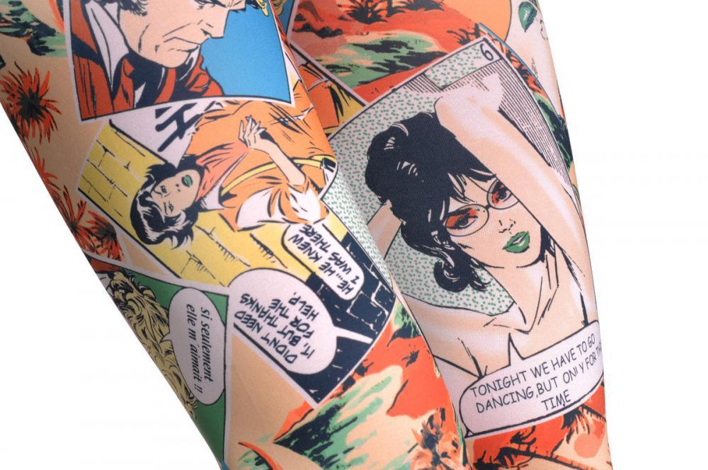 Liss Kiss Blue & Orange Comics Episode - Leggings