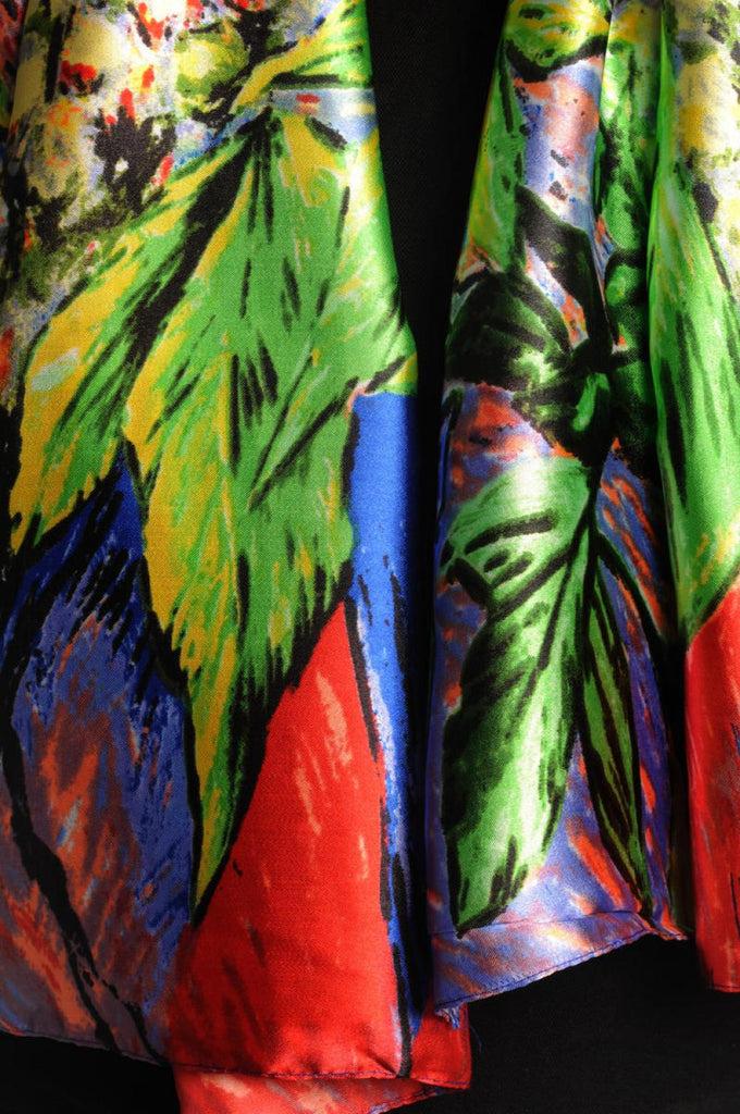 Liss Kiss Blue Red & Green Van Gogh Flowers - Scarf