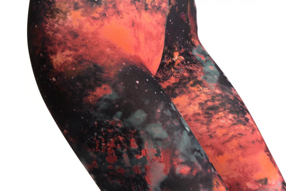 Liss Kiss Blue & Terracotta Galaxy Space - Leggings
