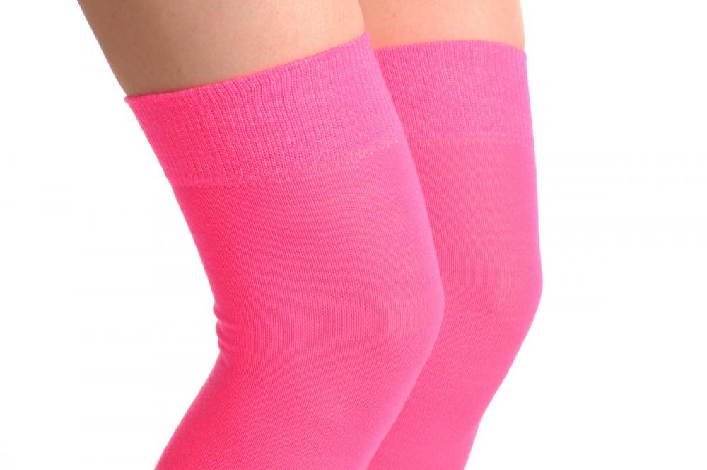 Liss Kiss Bright Pink - Over The Knee Socks
