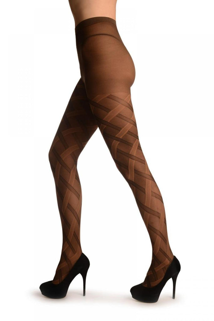 Liss Kiss Brown Scotish Plait - Tights