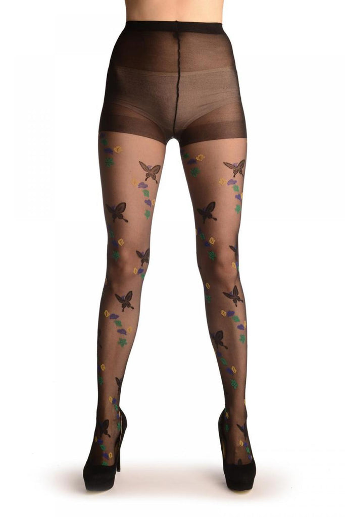 Liss Kiss Butterflies And Colourful Leaves - Tights