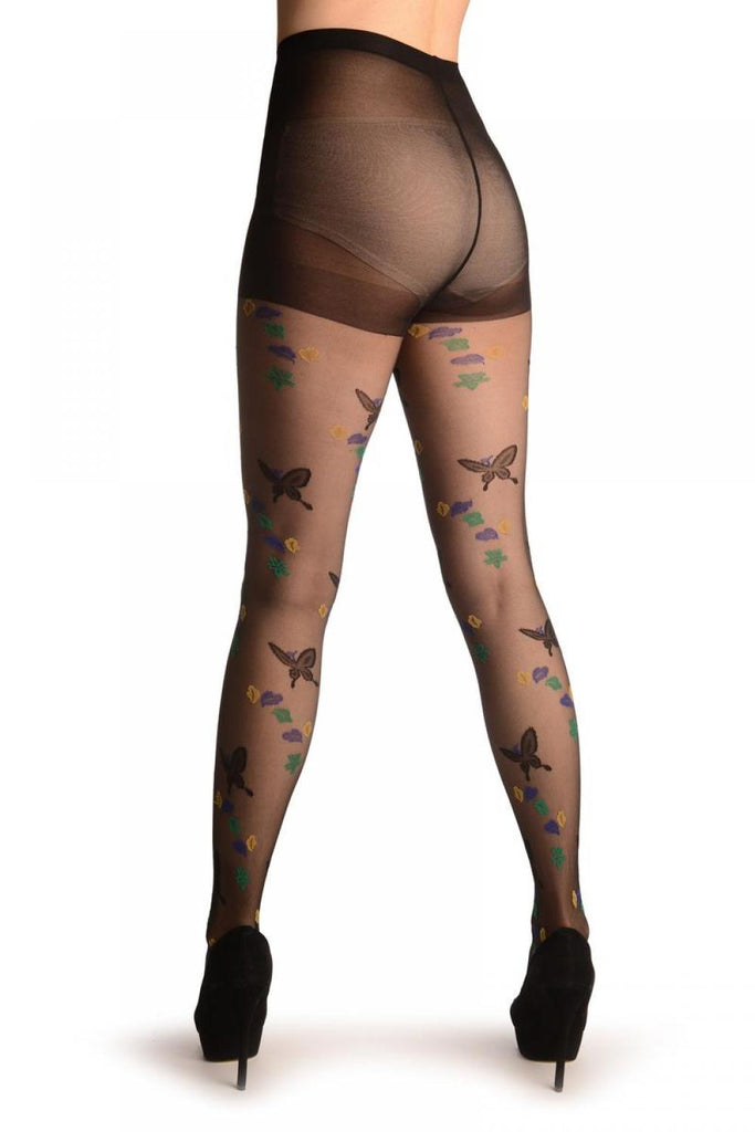 Liss Kiss Butterflies And Colourful Leaves - Tights