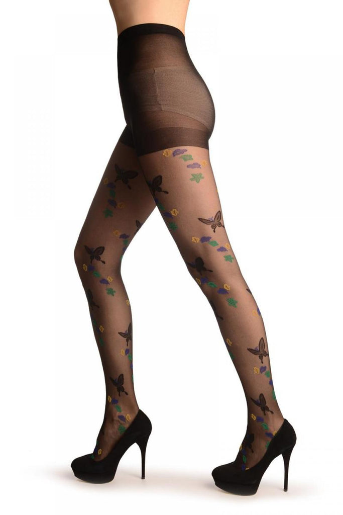 Liss Kiss Butterflies And Colourful Leaves - Tights