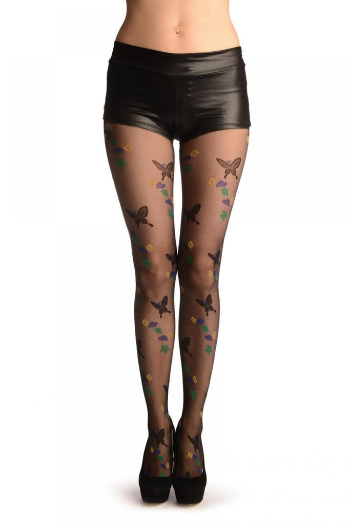 liss kiss Butterflies And Colourful Leaves - Tights
