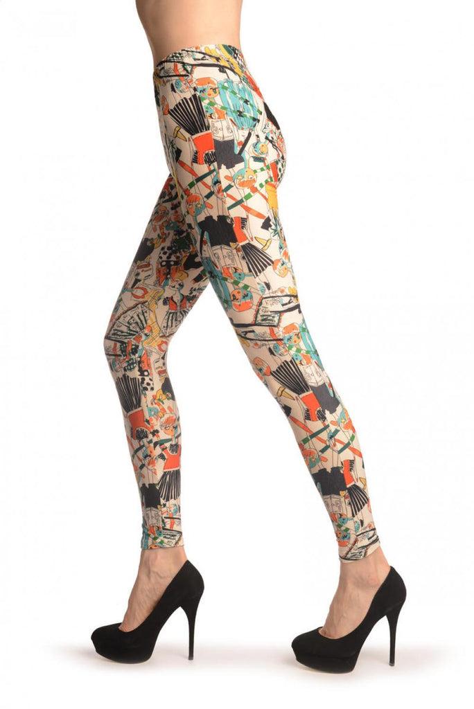 Liss Kiss Cartoon Fashionista Girl - Leggings