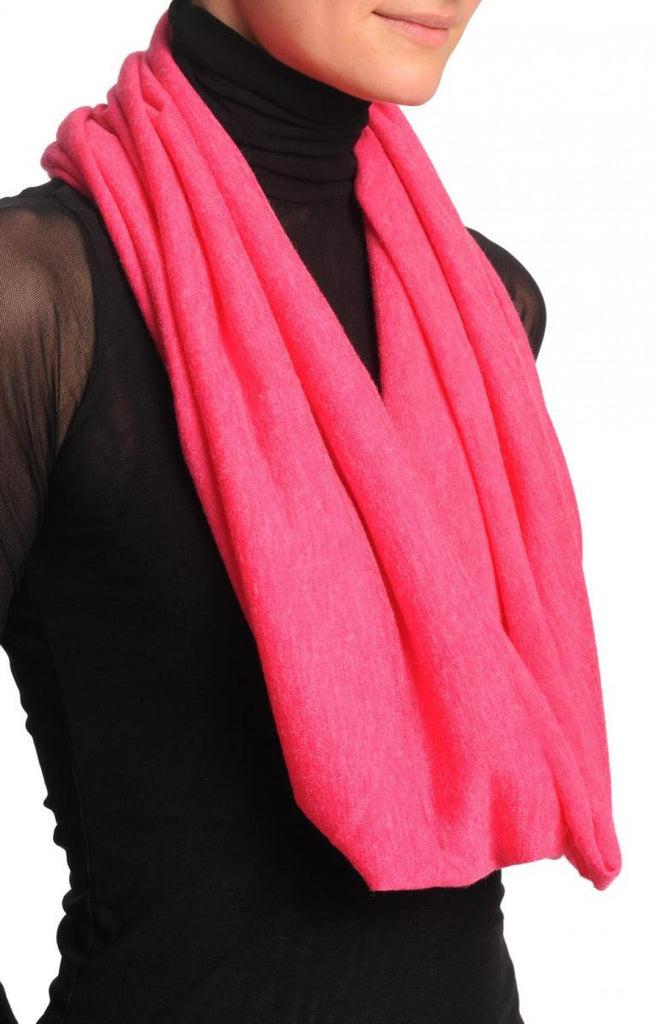 Liss Kiss Cerise Pink Woolly Snood Scarf - Snood