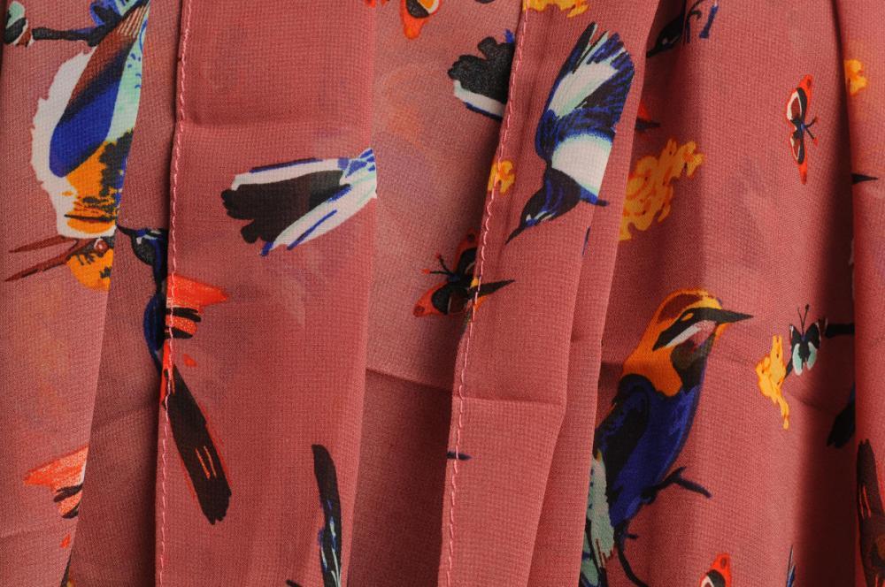 Liss Kiss Colourful Birds On Fuchsia - Scarf