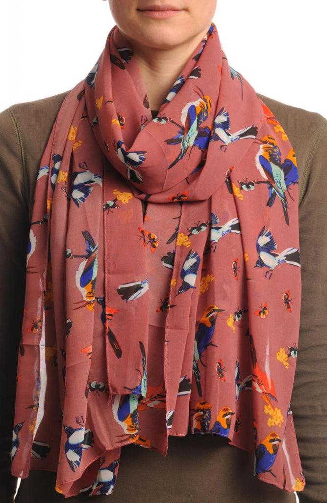 liss kiss Colourful Birds on Fuchsia - Scarf