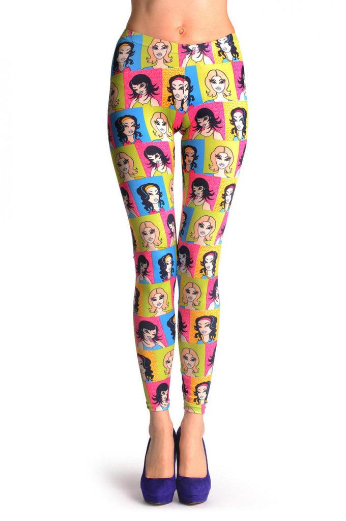 liss kiss Colourful Girls Portraits - Leggings