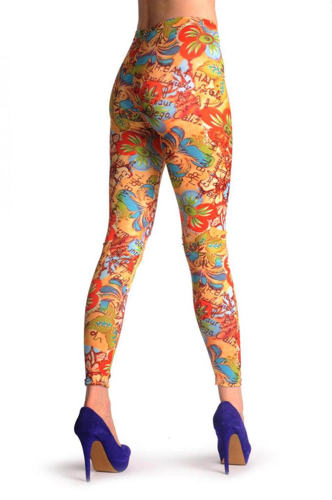 liss kiss Colourful Summer Flowers - Leggings