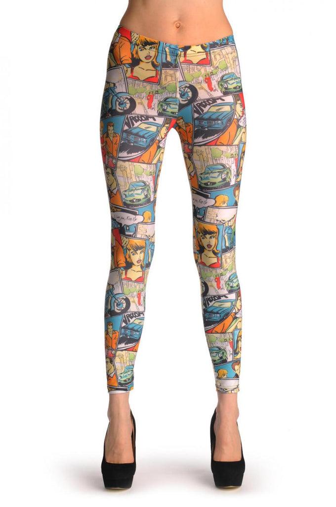 Liss Kiss Comics Couple - Leggings