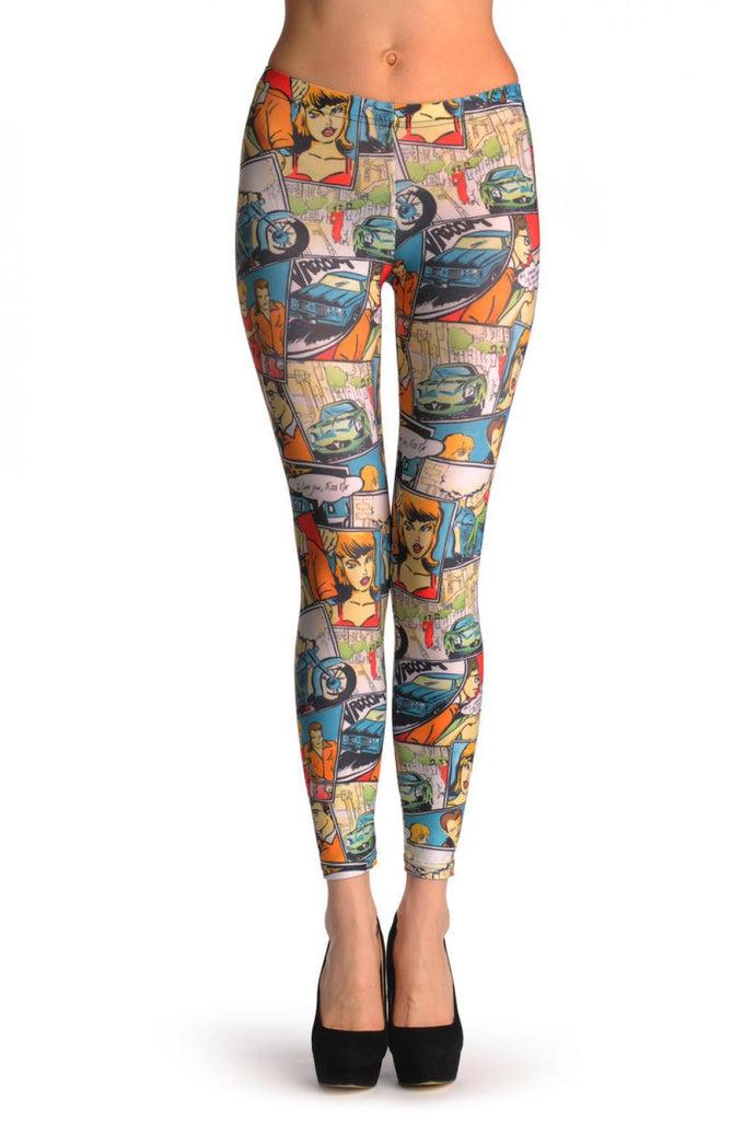 liss kiss Comics Couple - Leggings