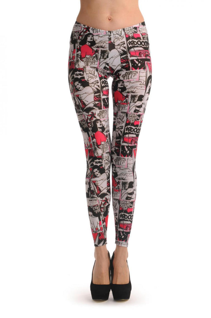 liss kiss Comics Girl On White - Leggings