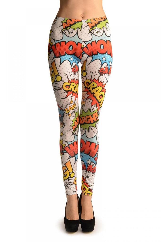 Liss Kiss Comics Printed Wow Collage - Leggings