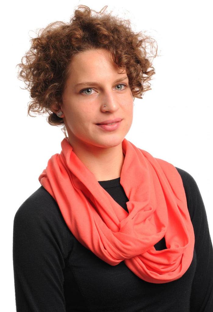 Liss Kiss Coral Soft Cotton Snood Scarf - Snood