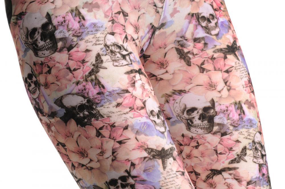 Liss Kiss Dark Magnolia & Skull - Leggings