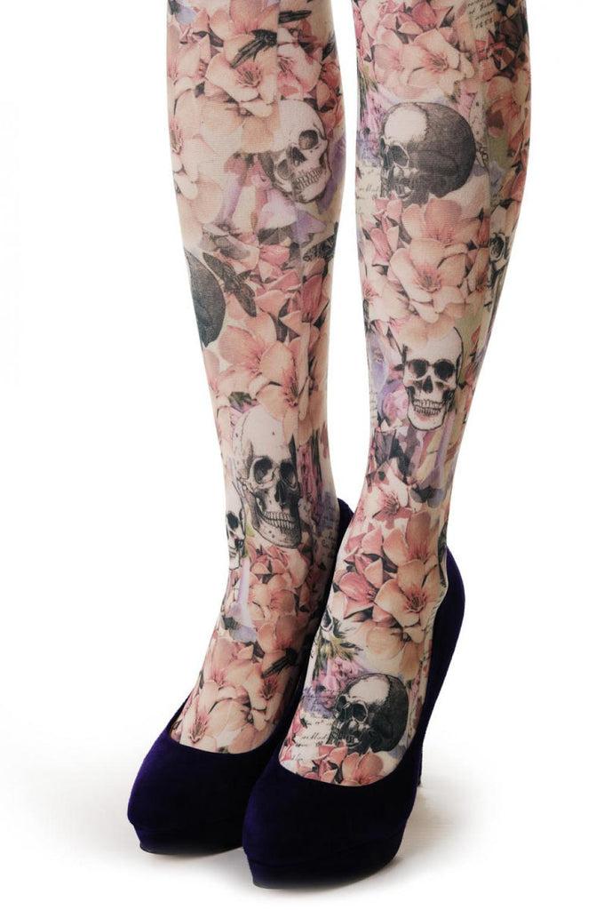 Liss Kiss Dark Magnolia & Skull - Tights