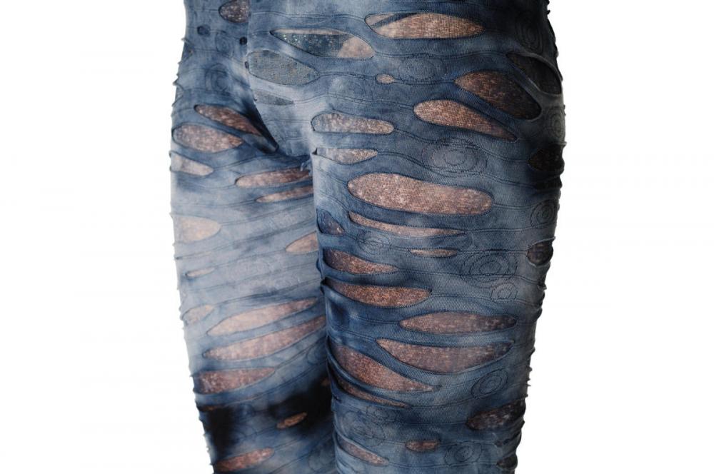 Liss Kiss Denim Layered & Ripped - Leggings