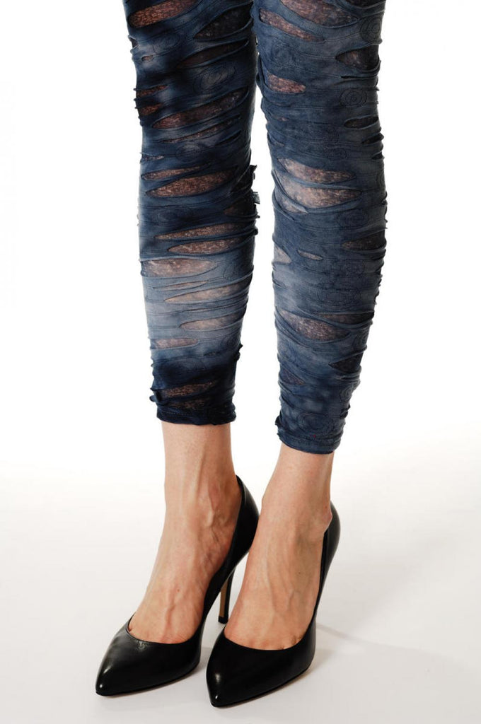 Liss Kiss Denim Layered & Ripped - Leggings