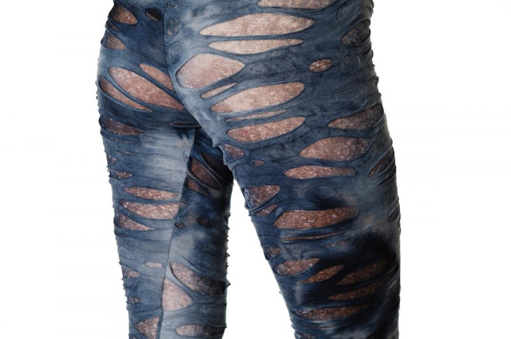 Liss Kiss Denim Layered & Ripped - Leggings