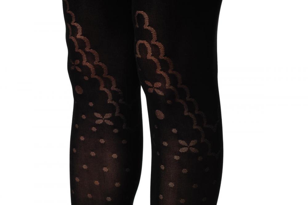 Liss Kiss Dots And Flowers Trim - Tights