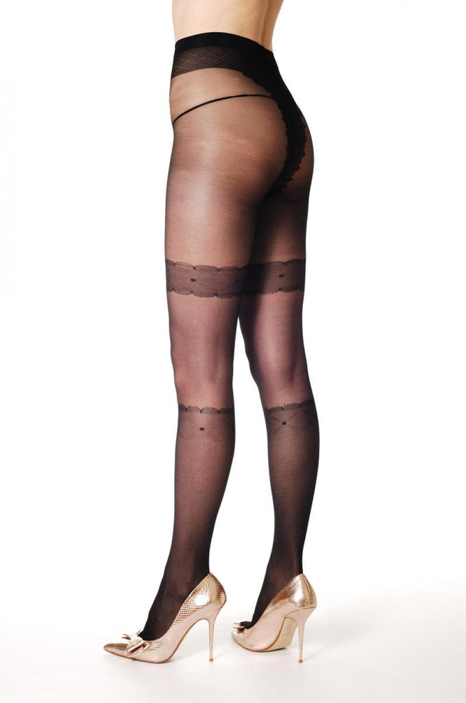 Liss Kiss Dotted Sock & Garter - Tights